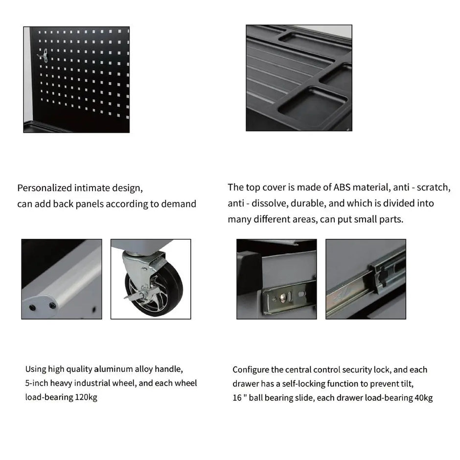 GT6000 Series Steel Tool Cart with Drawers