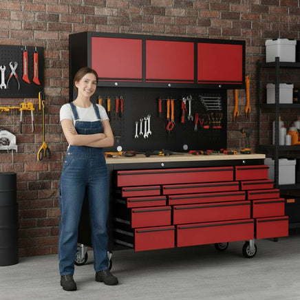79" Extra Height Mobile Tool Chest and Workbench Combo