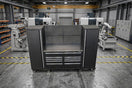 heavy-duty rolling tool chest and modular workstation in a clean modern garage
