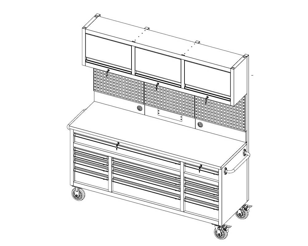 Optimize Your Workshop with Overhead Pro SE 72 Inch Rolling Toolchest ...