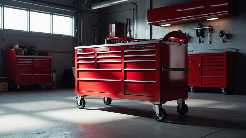 Large tool boxes need large castors wheels