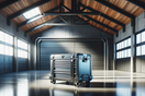 sleek rolling tool chest in sunlit garage with modern industrial design touches