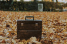 brown leather briefcase