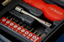 red and black handle tool