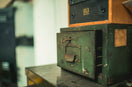 black and brown wooden box
