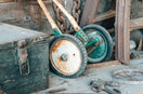 brown and green metal machine