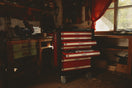a room with old furniture
