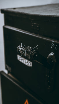 a black box with a metal object in it
