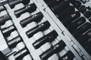 a close up of a keyboard with many keys
