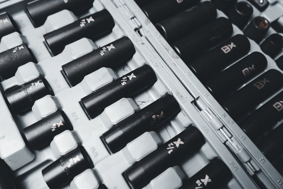 a close up of a keyboard with many keys