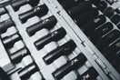 a close up of a keyboard with many keys