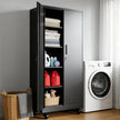 Heavy Duty Metal Storage Cabinet with Doors and Wheels, 71