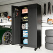 Heavy Duty Metal Storage Cabinet with Doors and Wheels, 71