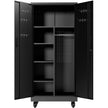 Rolling Metal Storage Locker Cabinet with Lockable Doors - 71