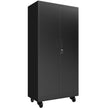 Heavy Duty Metal Storage Cabinet with Doors and Wheels, 71