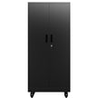 Rolling Metal Storage Locker Cabinet with Lockable Doors - 71