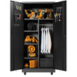 Rolling Metal Storage Locker Cabinet with Lockable Doors - 71