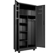 Rolling Metal Storage Locker Cabinet with Lockable Doors - 71