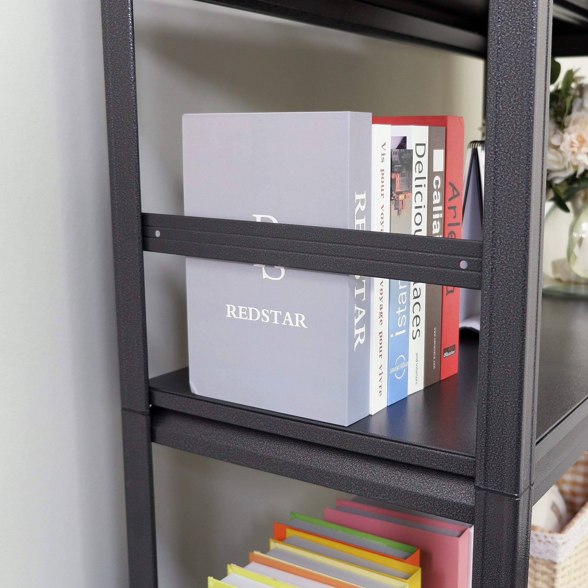 Storage Shelves 5 Tier Heavy Duty Metal Shelving Unit Adjustable Shelving Units and Storage Rack Kitchen Garage Shelf H72 * W35.4 * D15.7