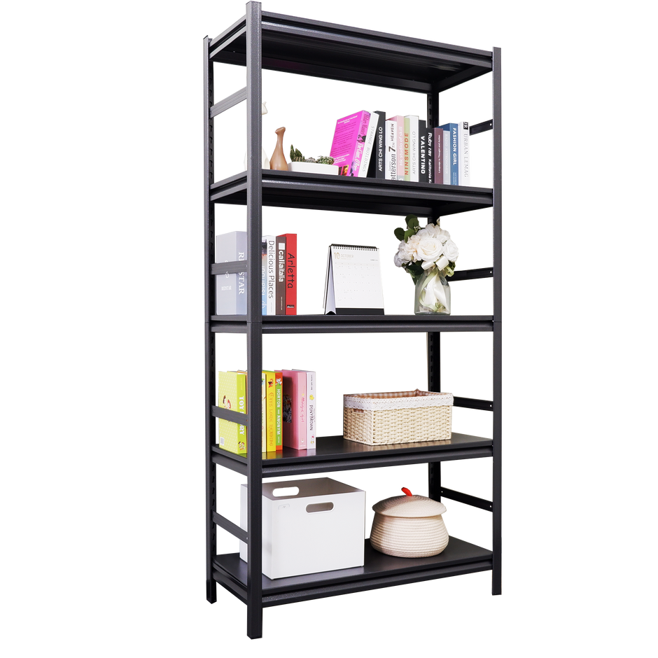 Storage Shelves 5 Tier Heavy Duty Metal Shelving Unit Adjustable Shelving Units and Storage Rack Kitchen Garage Shelf H72 * W35.4 * D15.7