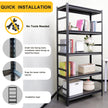 Storage Shelves 5 Tier Heavy Duty Metal Shelving Unit Adjustable Shelving Units and Storage Rack Kitchen Garage Shelf H72 * W35.4 * D15.7