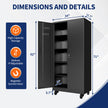 Heavy Duty Metal Storage Cabinet with Doors and Wheels, 71
