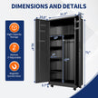 Rolling Metal Storage Locker Cabinet with Lockable Doors - 71