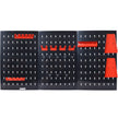 4ft Black Metal Garage Pegboard Wall Organizer with Hook & Rack Accessory Kit