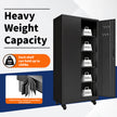Heavy Duty Metal Storage Cabinet with Doors and Wheels, 71