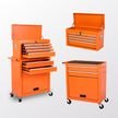 8-Drawer Rolling Tool Chest Storage Cabinet with 2 in 1 Detachable Top Tool Box, Liner, Lockable Wheels, Side Hooks, Metal Tool Cart for Garage