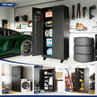 Rolling Metal Storage Locker Cabinet with Lockable Doors - 71