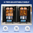 Heavy Duty Metal Storage Cabinet with Doors and Wheels, 71