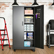 Heavy Duty Metal Storage Cabinet with Doors and Wheels, 71