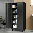 Heavy Duty Metal Storage Cabinet with Doors and Wheels, 71