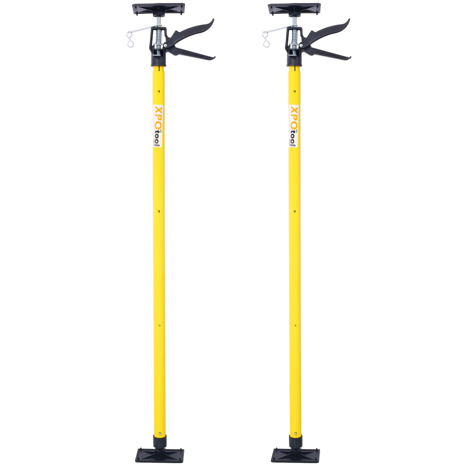 2-Pack Adjustable Support Poles (45" to 114") - Heavy-Duty Steel Third Hand System