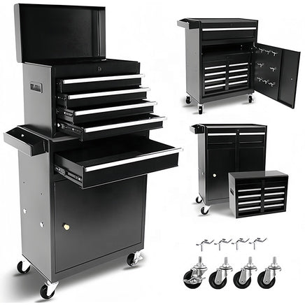 21" Multi-layer Workshop Mobile Steel Toolbox Drawer Cabinet Tool Trolley GT5004