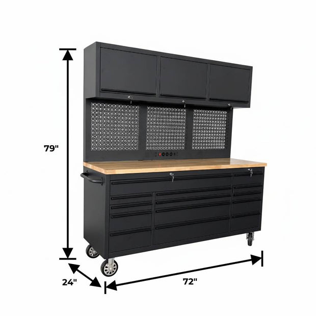 Overhead Pro 79" Extra Height/Depth Mobile Tool Chest and Workbench Combo - March 26