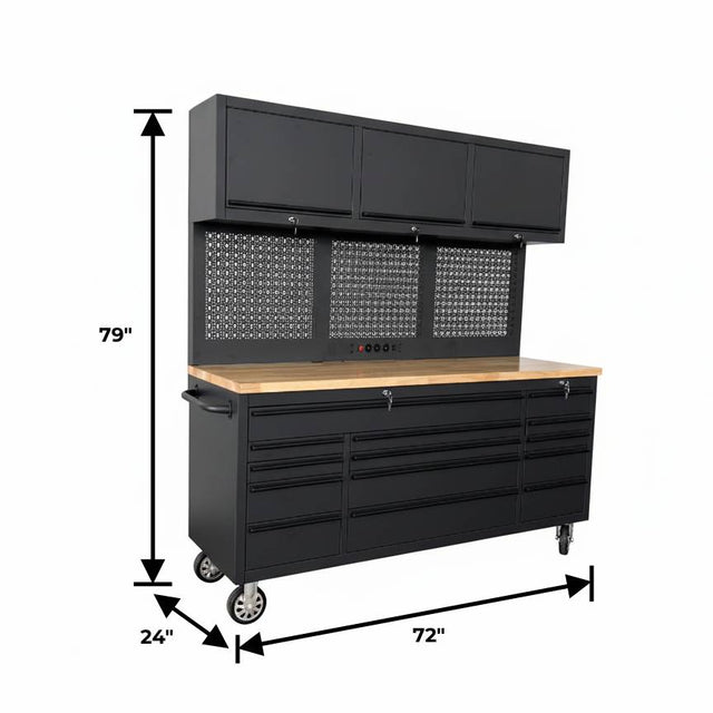 Overhead Pro 79" Extra Height/Depth Mobile Tool Chest and Workbench Combo - March 26