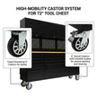 72 inch Rolling Tool Chest with Light & Power Strips, Workbench, Upper Cabinets & Pegboard