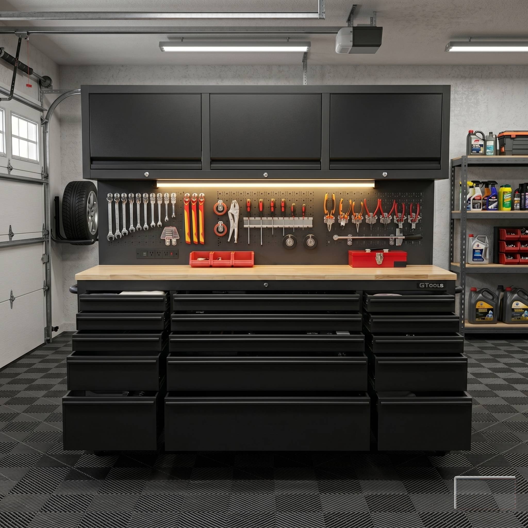 72 Inch Rolling Tool Chest with Power Strip & Storage | GTools USA