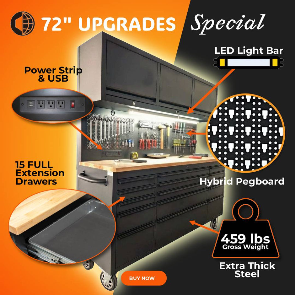 SPECIAL GTools USA 72" Professional Rolling Tool Chest — CA Warehouse Pickup ONLY ($899)