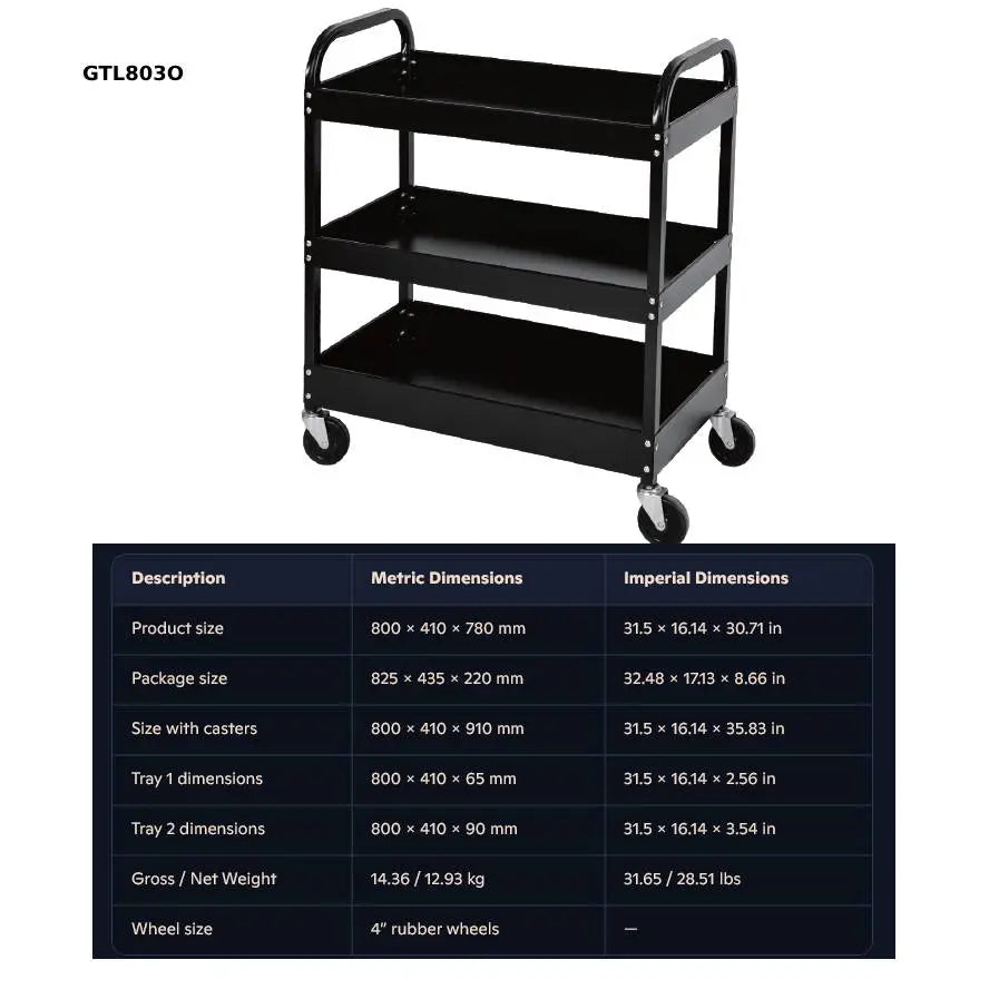 GT80 Steel Tool Trolley Series