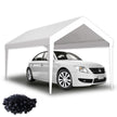 10' x 20' Waterproof Replacement Canopy Cover for Carport/Garage (White) – Frame Not Included