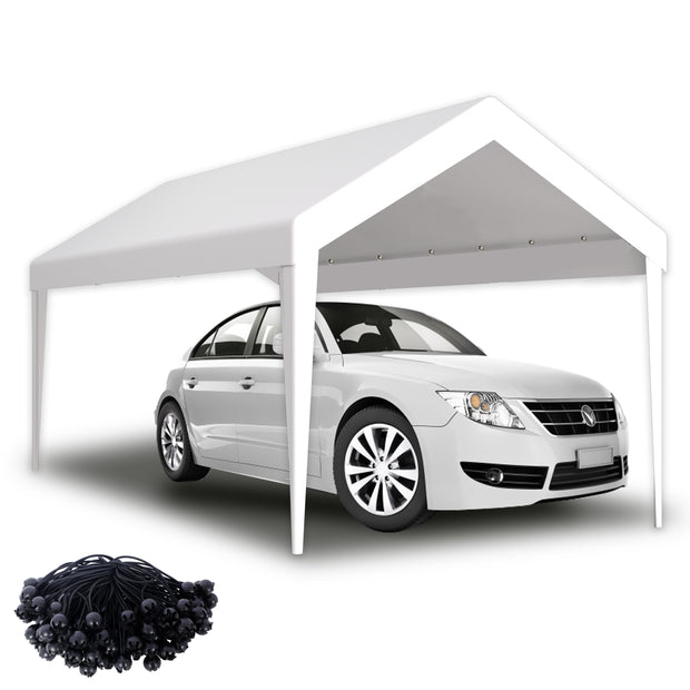 10' x 20' Waterproof Replacement Canopy Cover for Carport/Garage (White) – Frame Not Included