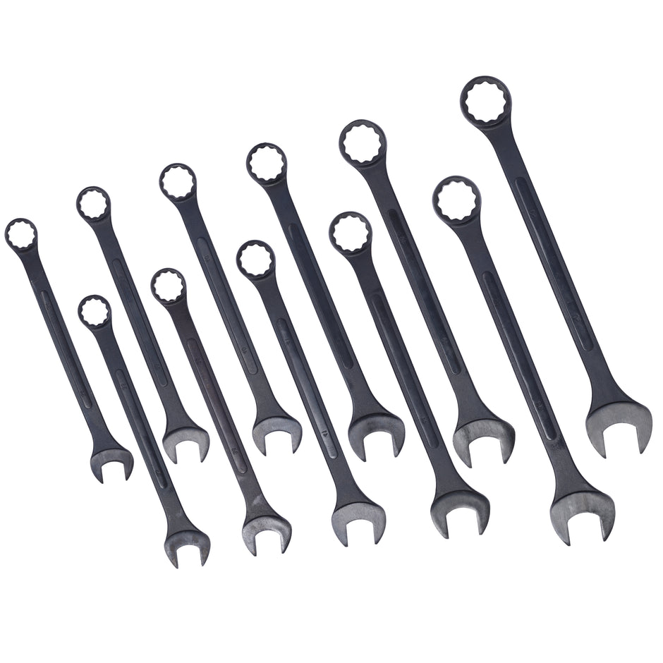 11-Piece Jumbo SAE Combination Wrench Set (1-5/16" to 2") - Black Oxide with Storage Pouch