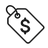 icon of price label with $ on it
